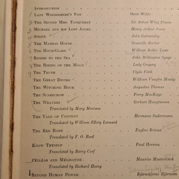 Chief Contemporary Dramatists First Series Vtg 1915 Ed Thomas Dickinson 20 Plays - Picture 4 of 7